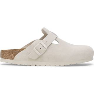 Birkenstock Boston Suede Leather Sandaler - 45 - antique white