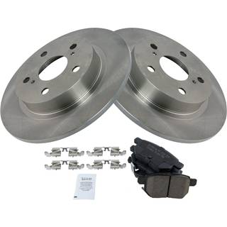 TRQ bagbremsepude & rotor-kit bremseklodser bremse rotor keramisk kompatibel med 2011-2016 Scion TC