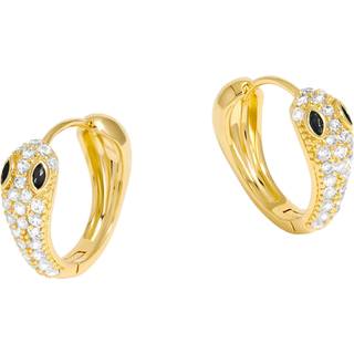 Jon Richard Jon Richard Gold Tone Snake Effect Huggie Earrings