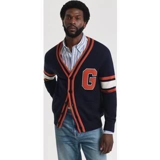 GANT G-Badge Knitted Cardigan Evening Blue