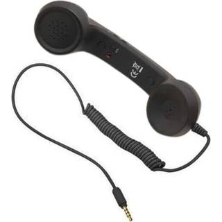 Retroheadset Telefonrør 3,5mm Sort