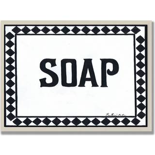Stupell Home Decor Collection Soap sort og hvid badev?relse v?gplade