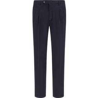 BOGGI MILANO Herren Bundfaltenhose blau