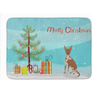 """" Carolines skatte tan abyssinian eller afrikansk hårløs hunde juletræ maskine vaskbar hukommelsesskummåtte doormater flerfarvet """"