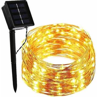 Forever LED Lyskæde med SOLCELLER - 200 LED lys / 22m - Varm hvid