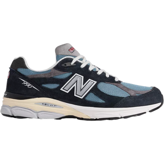 New Balance Mænd MADE in USA 990v3 i Blå læder, Størrelse 40.5