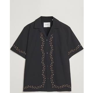 Les Deux Lesley Embroidery Short Sleeve Shirt Black