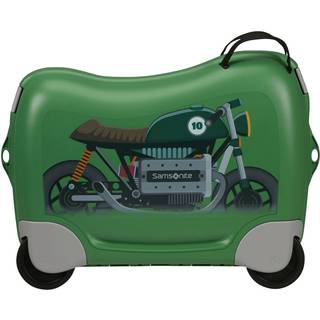 Samsonite Dream2go børnekuffert - grøn med motorcykel