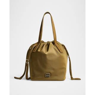 Khaite Rory Medium leather-trimmed bucket bag - brown - One Size