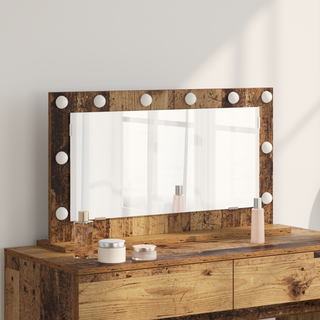 Vaskeskab Spejl med spejl Gammelt træ 80 x 45 x 18 cm