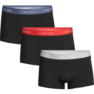 3 Pack Low Rise Trunks - Icon Cotton Stretch - Black - XL