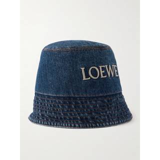 LOEWE - Paula's Ibiza Logo-Embroidered Denim Bucket Hat - Men - Blue - S