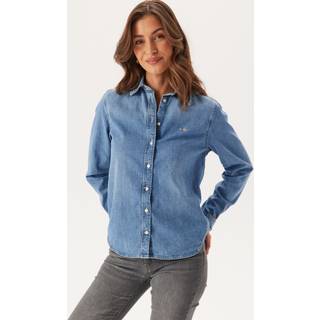 GANT Dame Regular fit denim-skjorte (44)