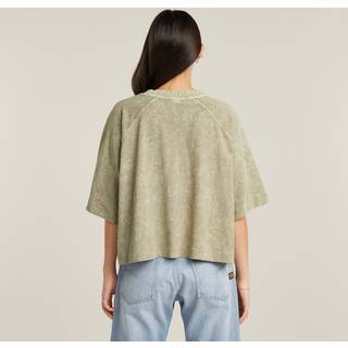 Washed Multi Logo Oversized T-Shirt - Beige - Women
