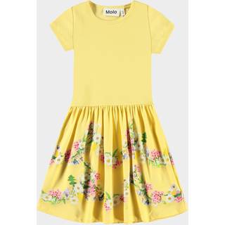 Molo Cissa Short-Sleeved Dress Garlands 110/116 cm  Gul  110/116 cm  kvinde