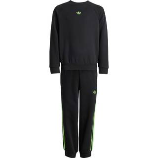 Crew sæt til børn - Black / Signal Green - 116