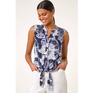 Roman Textured Blomster Tryk Slips BluseEU 46 (UK 18)