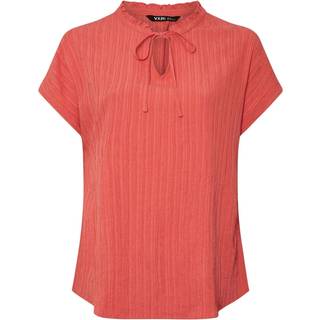 Yours Curve Yours Curve Orange Texture Frill Neck Blouse