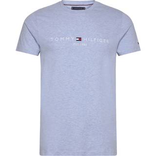 Tommy Hilfiger Logo Slim Fit T Shirt Blue