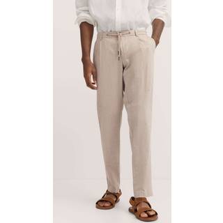 bugatti Herren Bundfaltenhose beige meliert