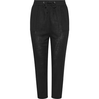 Yours Curve Yours Curve Black Linen Joggers
