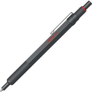 Rotring rOtring 600 Kuglepen | Medium Spids | Sort Blæk | Metalkrop | Mørk Sten | Skridsikkert Rillet Greb & Sekskantet skaft | Genopfyldelig