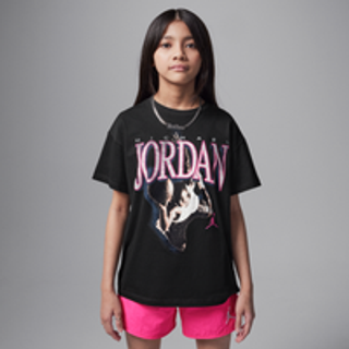 Oversized Jordan Soar-T-shirt til større børn - sort