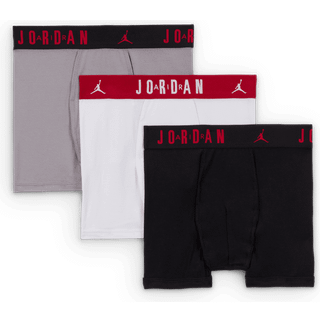 Jordan Flight-boksershorts i bomuld til større børn (3 stk.) - sort - S
