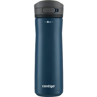 Contigo Jackson Chill 2.0 Vakuumisoleret vandflaske med rustfrit st?l med sikkert l?g l?kagesikkert rejsevenligt 20 oz kapacitet Bl?b?rfarve hold