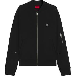 Oversize fit bomberjakke i bomuldsblandet jersey