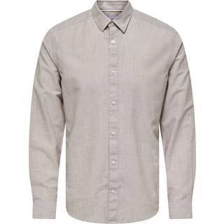 ONLY & SONS Herre Caiden Life Langærmet shirts beige