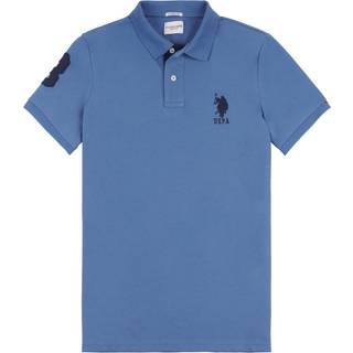 U. S. Polo Assn U. S. Polo Assn. Sky Blue Regular Fit Mens Player 3 Pique 100% Cotton Polo Shirt