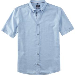 OLYMP Herren Kurzarmhemd blau