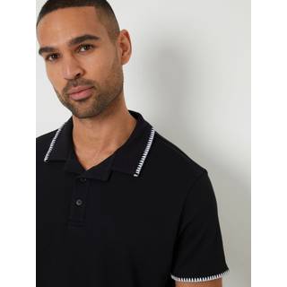 Threadbare Contrast Revere Collar 100% Bomuld Polo-skjorterlarge