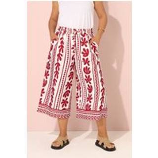 Yours Curve Yours Curve Red Woven Midaxi Culottes