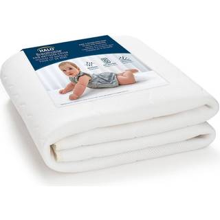 HALO ?ndbart krybbemadrasbetr?k - quiltet mesh vandt?t universel pasform til standard tremmesenge og sm?b?rnsenge Nem at skifte Maskinvaskbar