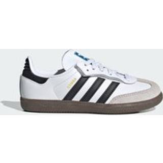 Samba OG-sko med komfortlukning elastiske snører til børn - Cloud White / Core Black / Gum - 26