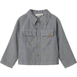 LIL ATELIER Skjorte Kasper Dark Blue Denim White
