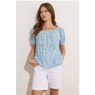 M & Co Burnout Scoop Neck Top46