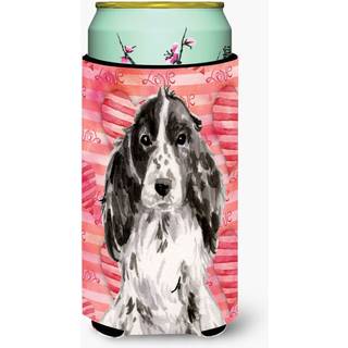 """"Caroline's Treasures Black Parti Love Decorative Can Hugger Tall Multicolor""""