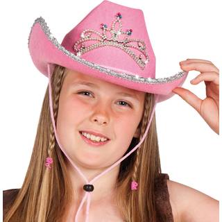 Pink Cowboyhat med diadem, barn