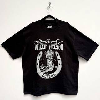 Willie Nelson Skjorte Outlaw Unisex Black XL