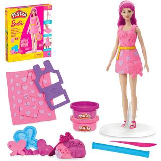 Play-Doh Barbie-hjerter og hrst Lav dukketj med modelblanding og 10 modetilbehr Kunst og hndvrk til piger og drenge 5+