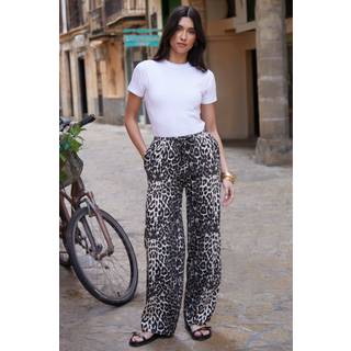 Threadbare Threadbare Animal Jersey Wide Leg Trousers
