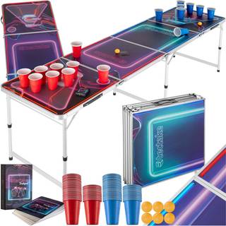 Beer pong bord BeerWars I, LED-belysning, inkl. kortspil - flere farver