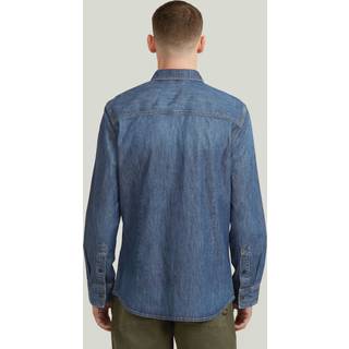 Clean Slim Shirt - Medium blue - Men