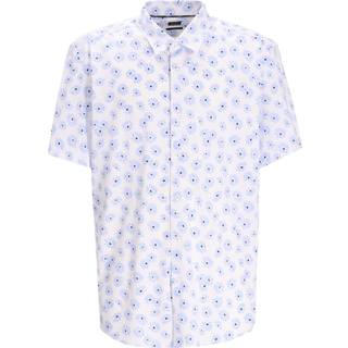 BOSS Black Herren Hemden blau geblümt Slim Fit