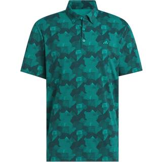 Go-To Printed polotrøje - Pure Teal / Aurora Ivy - L
