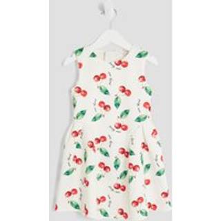 River Island River Island Cream Girls Cherry Bow Back Dress - 4-5 Yrs