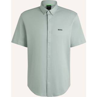 BOSS Green Herren Hemd grün meliert
